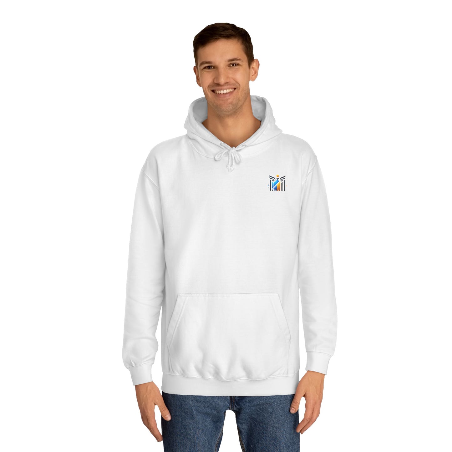 Unisex College Hoodie - Positive Energy Graphic Sweatshirt