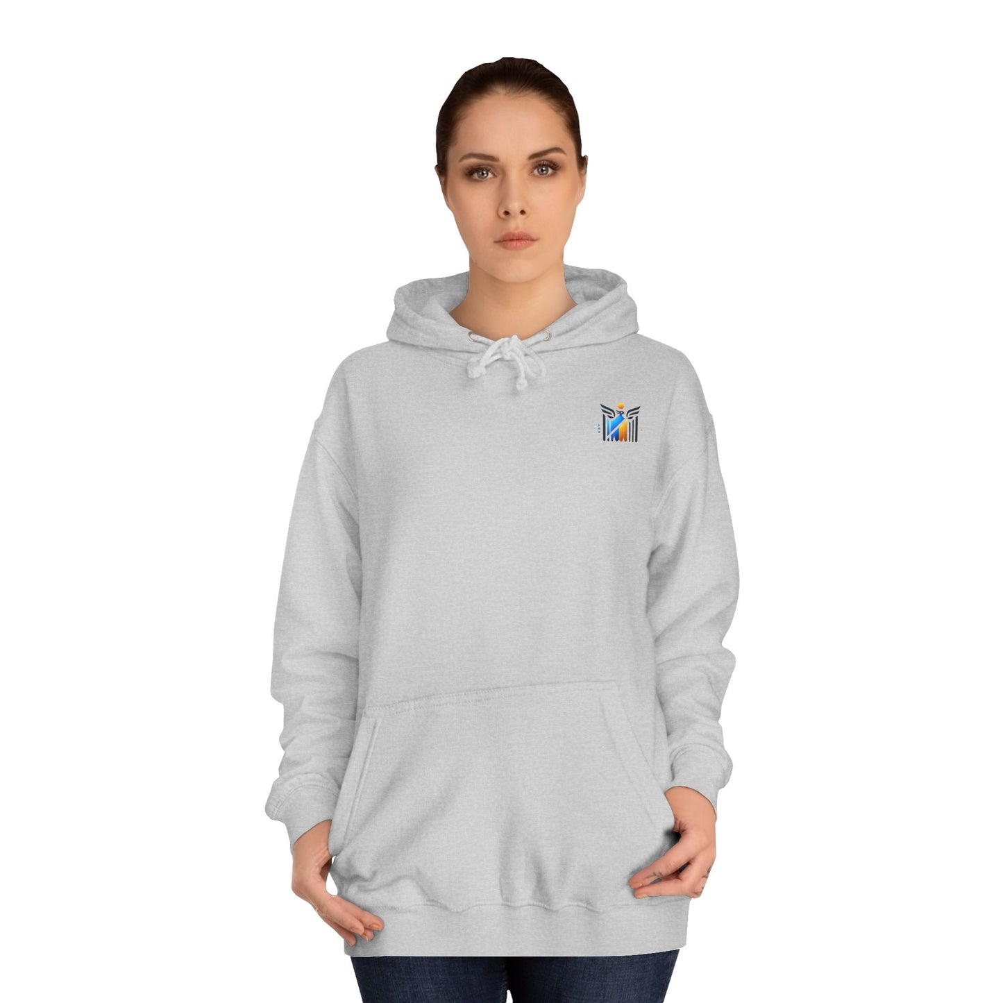 Unisex College Hoodie - Positive Energy Graphic Sweatshirt