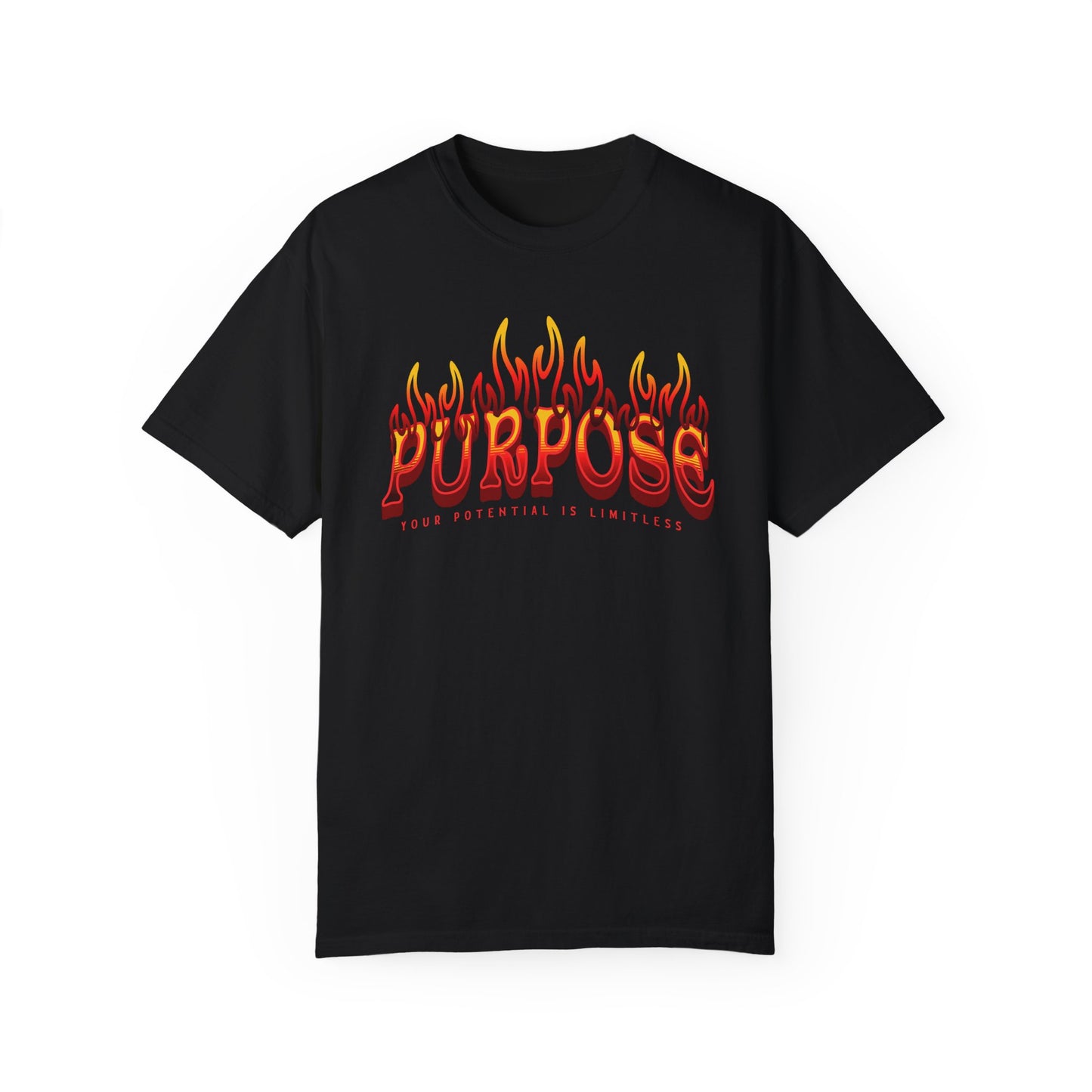 Unisex Purpose Flame Graphic T-Shirt - Embrace Your Unlimited Potential