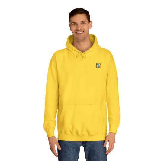 Unisex College Hoodie - Positive Energy Graphic Sweatshirt