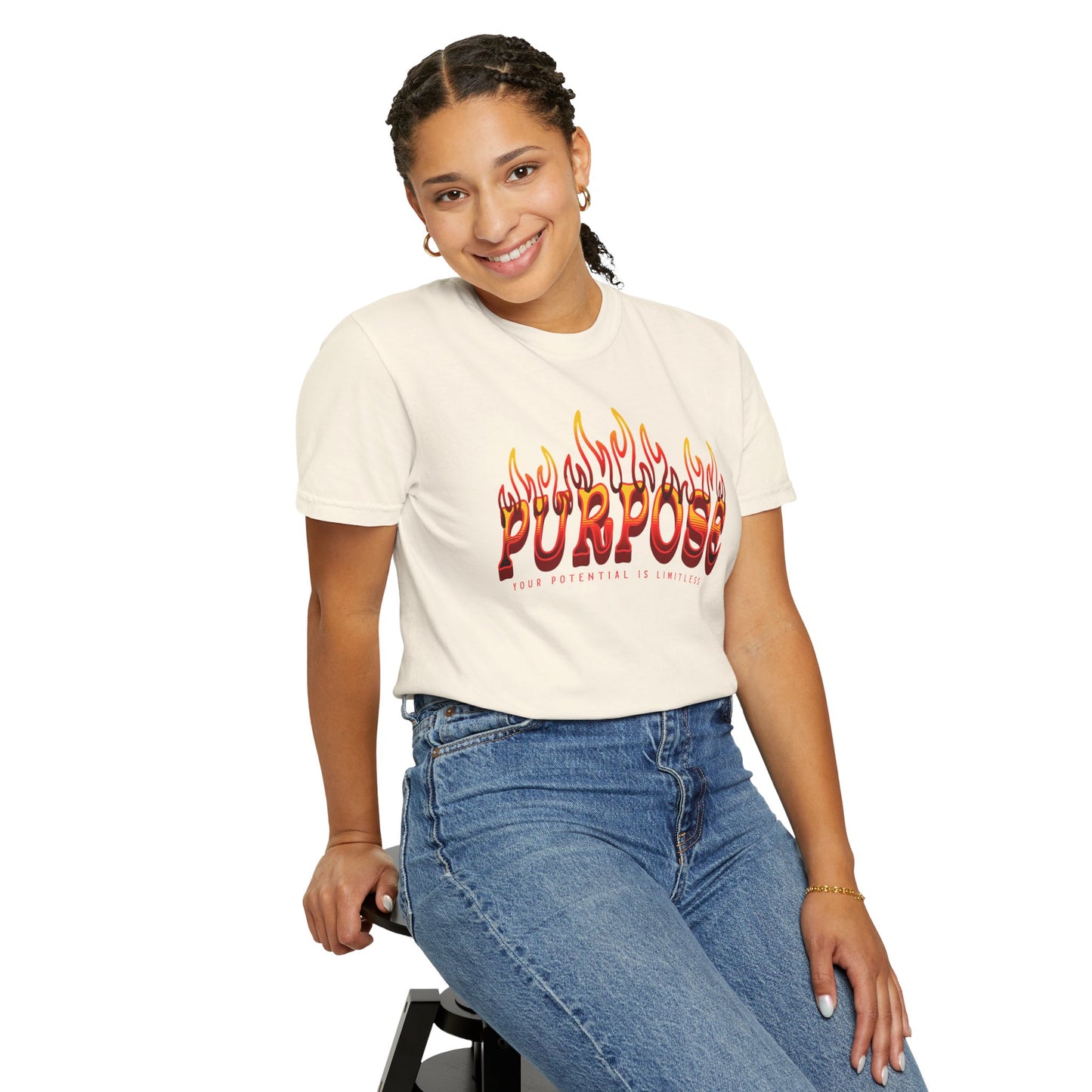 Unisex Purpose Flame Graphic T-Shirt - Embrace Your Unlimited Potential