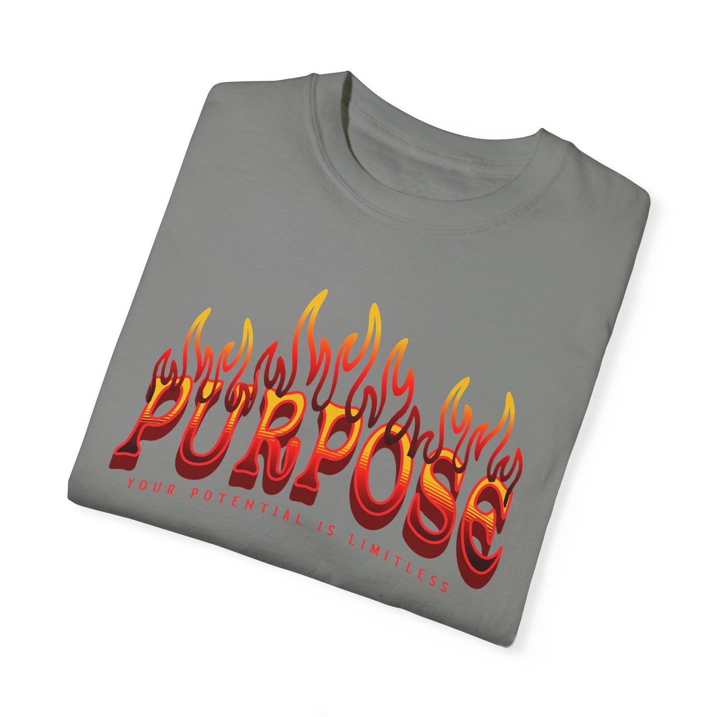 Unisex Purpose Flame Graphic T-Shirt - Embrace Your Unlimited Potential