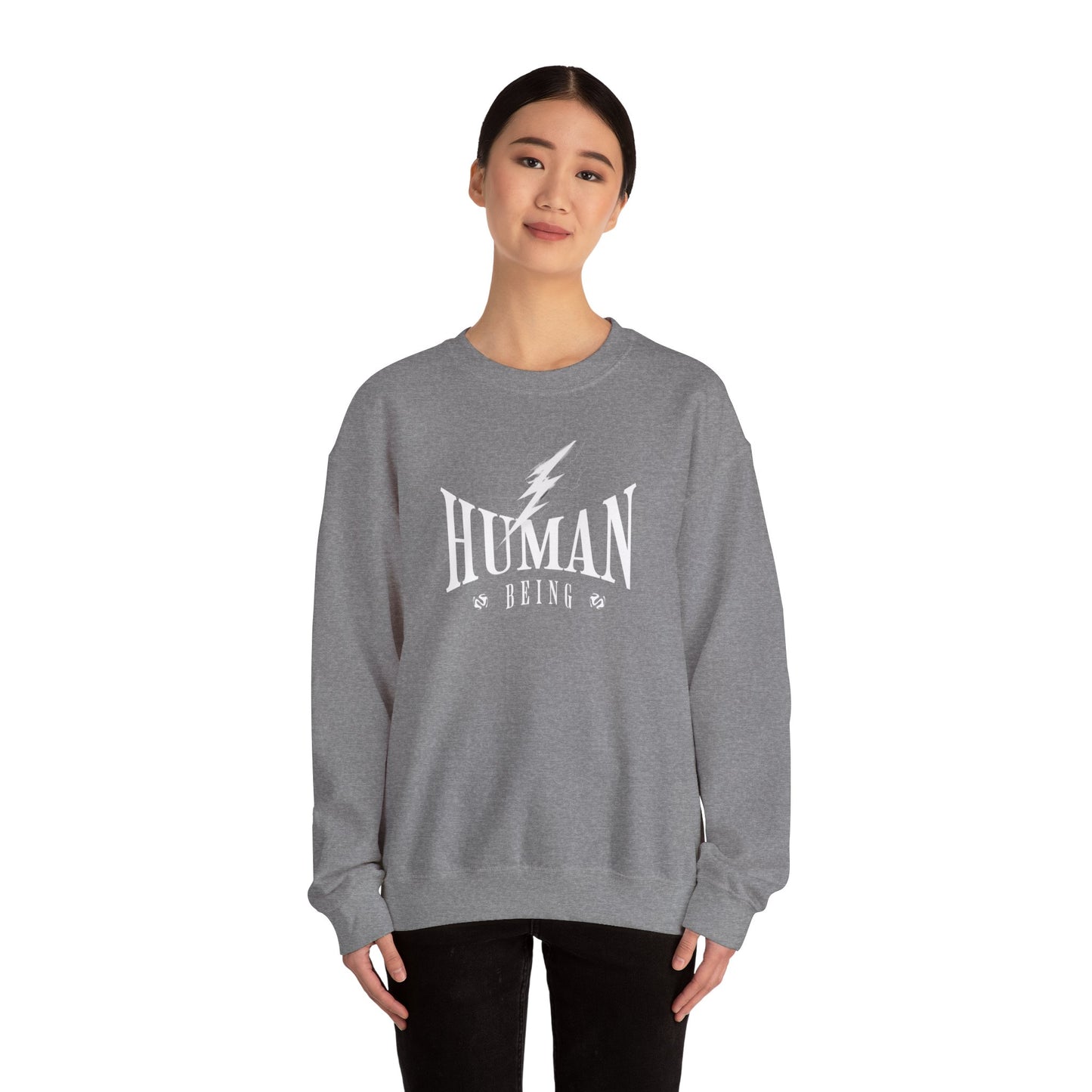 Human Being Lightning Bolt Unisex Crewneck Sweatshirt