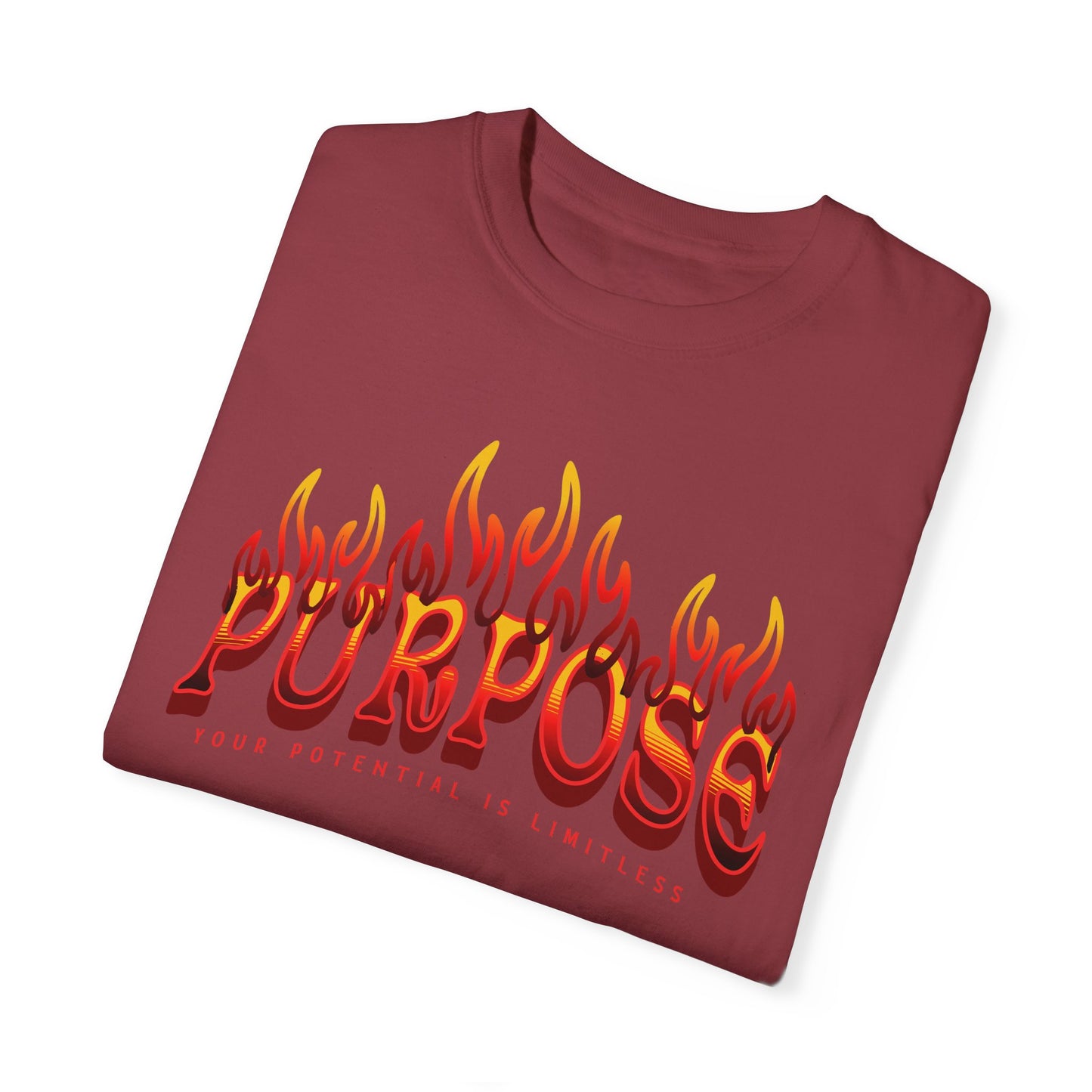 Unisex Purpose Flame Graphic T-Shirt - Embrace Your Unlimited Potential