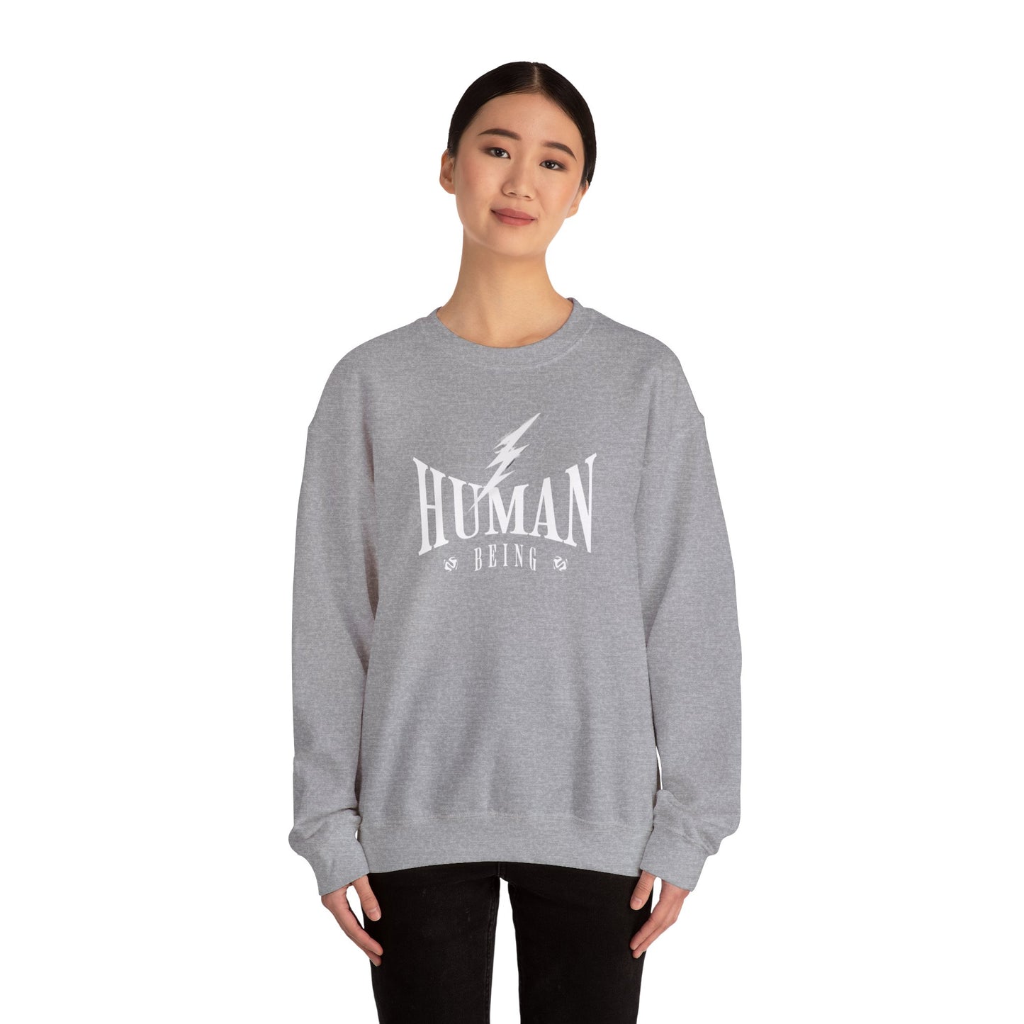 Human Being Lightning Bolt Unisex Crewneck Sweatshirt