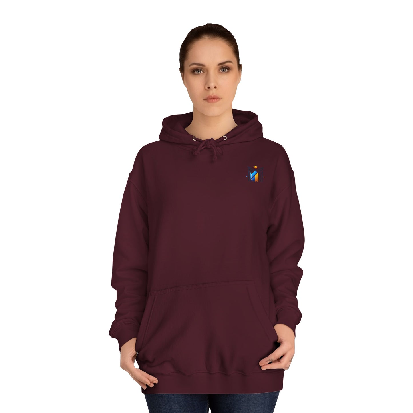 Unisex College Hoodie - Positive Energy Graphic Sweatshirt