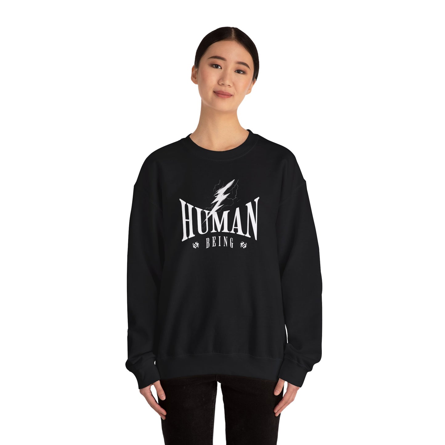 Human Being Lightning Bolt Unisex Crewneck Sweatshirt