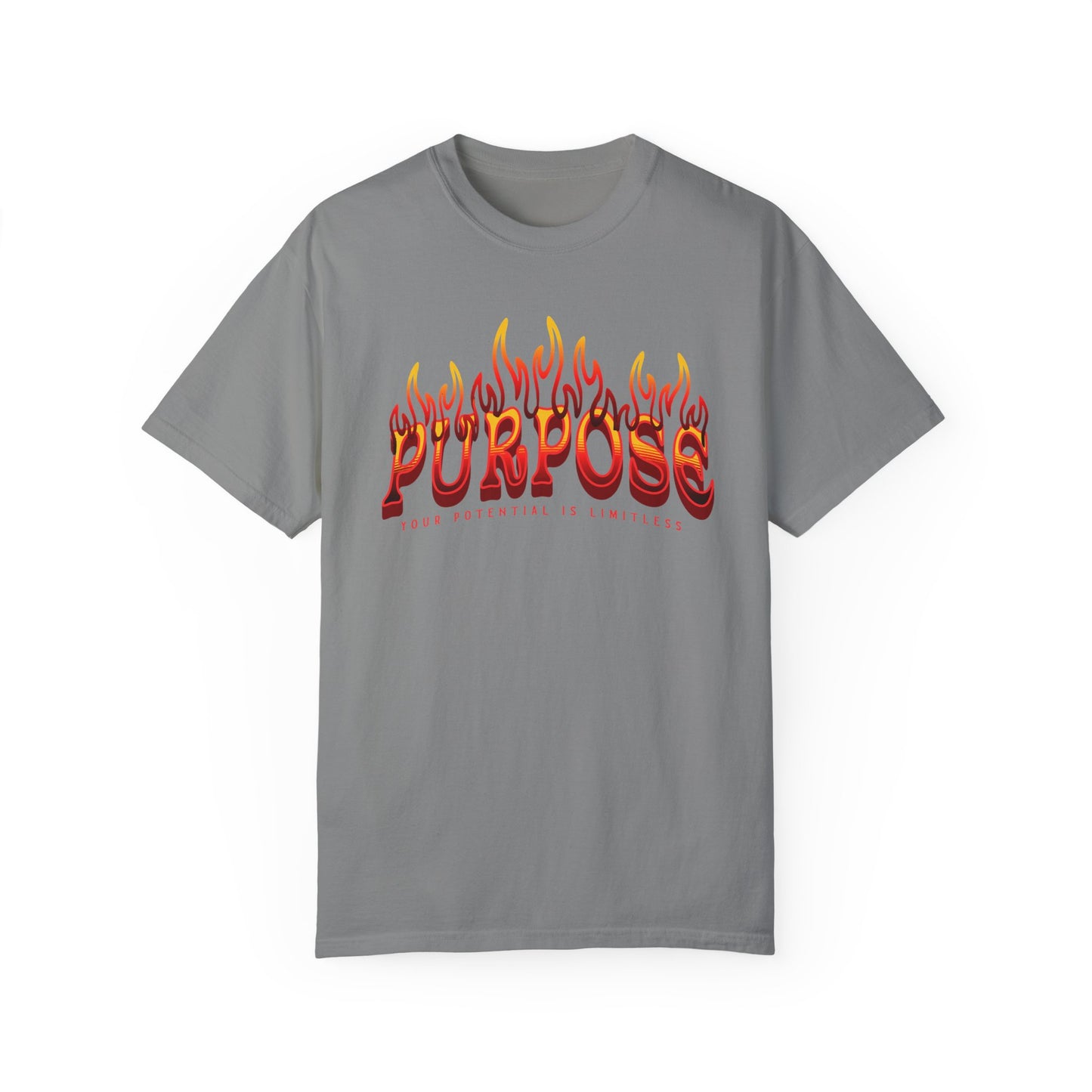 Unisex Purpose Flame Graphic T-Shirt - Embrace Your Unlimited Potential