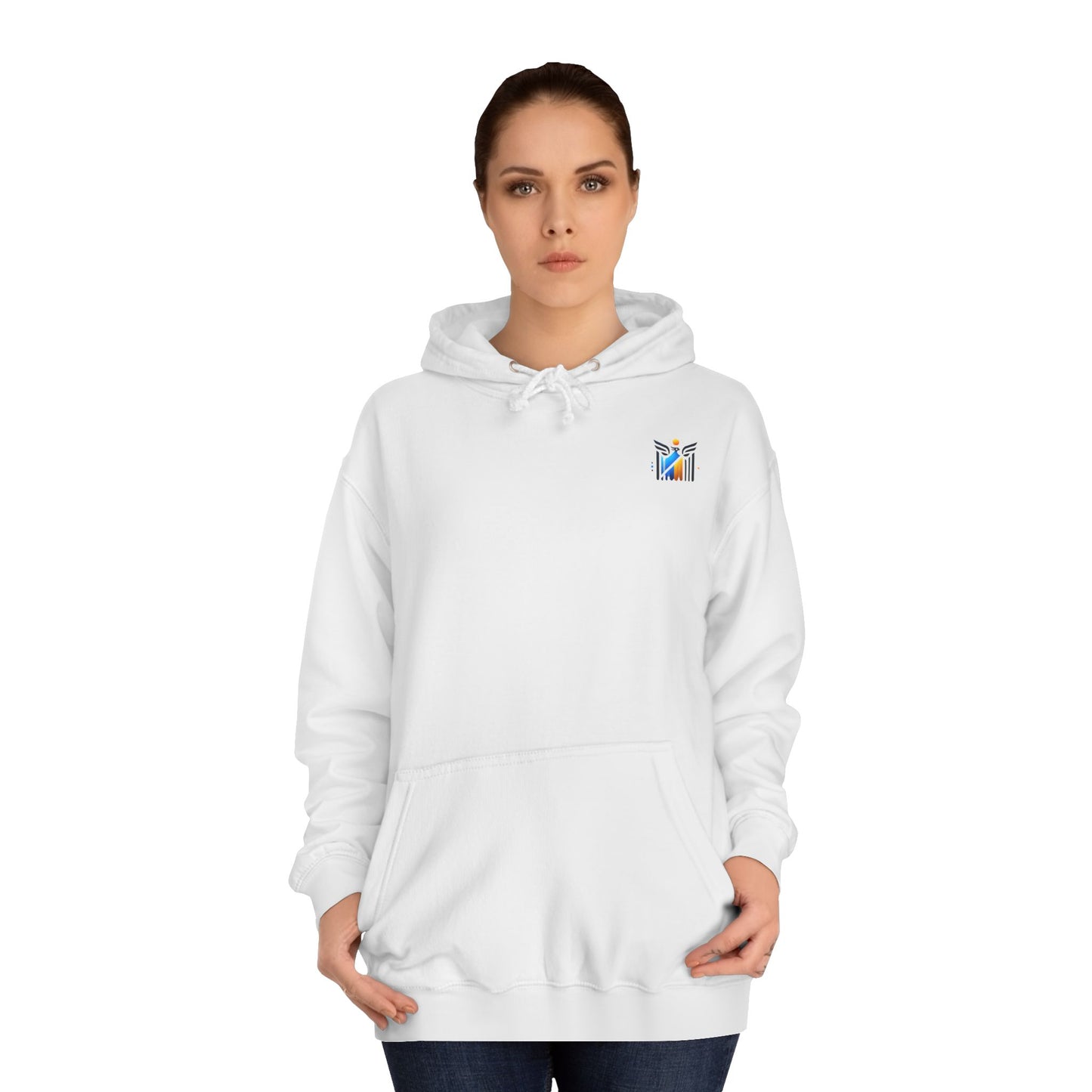 Unisex College Hoodie - Positive Energy Graphic Sweatshirt