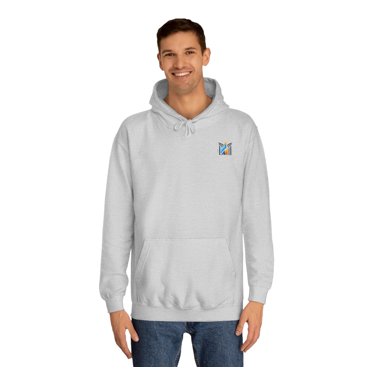 Unisex College Hoodie - Positive Energy Graphic Sweatshirt