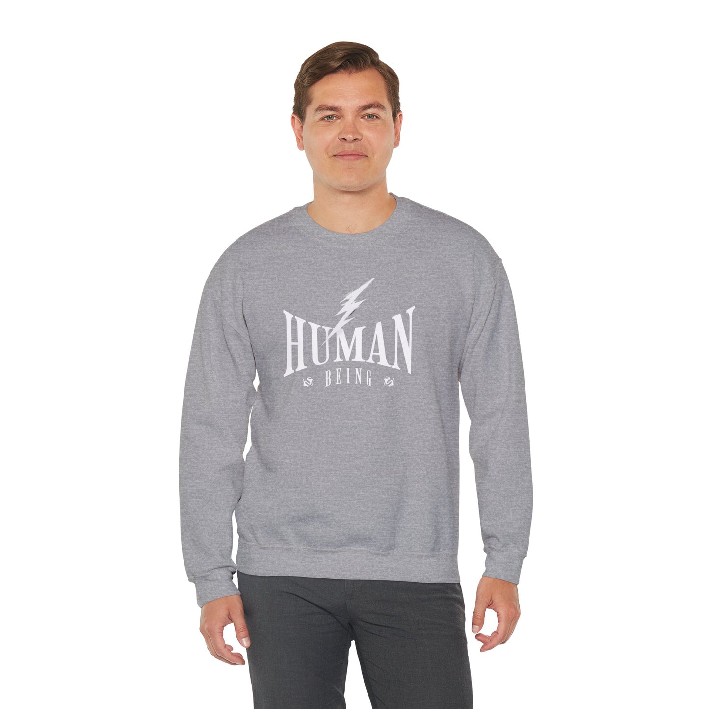 Human Being Lightning Bolt Unisex Crewneck Sweatshirt