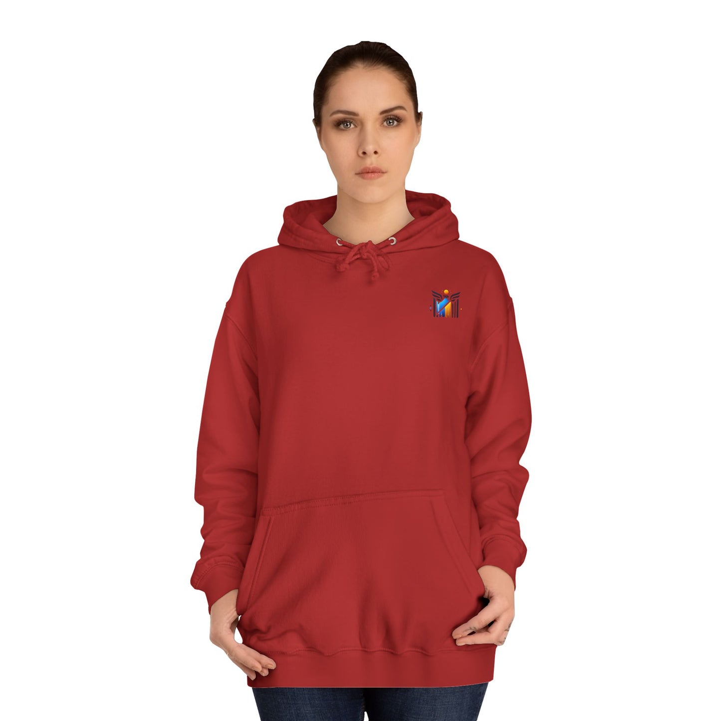 Unisex College Hoodie - Positive Energy Graphic Sweatshirt