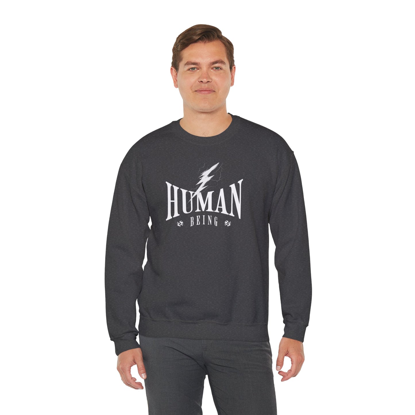 Human Being Lightning Bolt Unisex Crewneck Sweatshirt