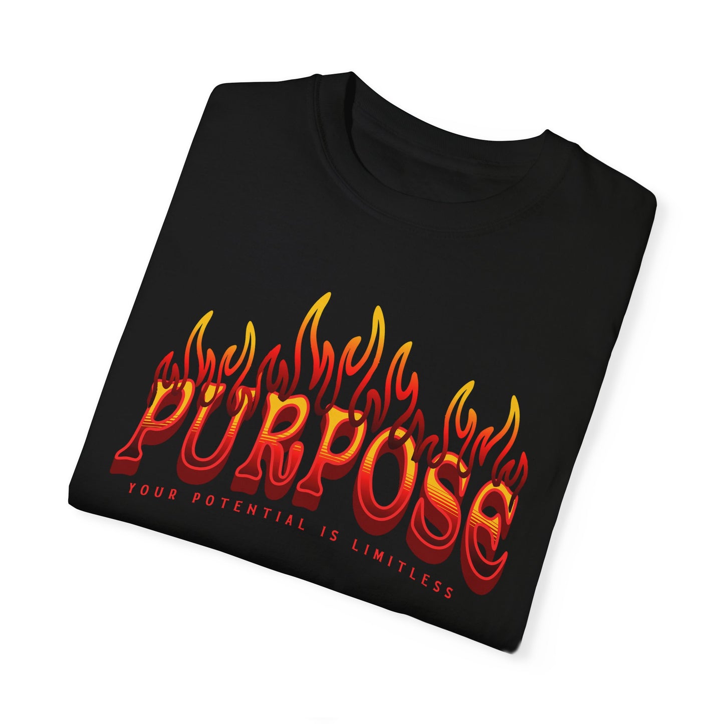 Unisex Purpose Flame Graphic T-Shirt - Embrace Your Unlimited Potential