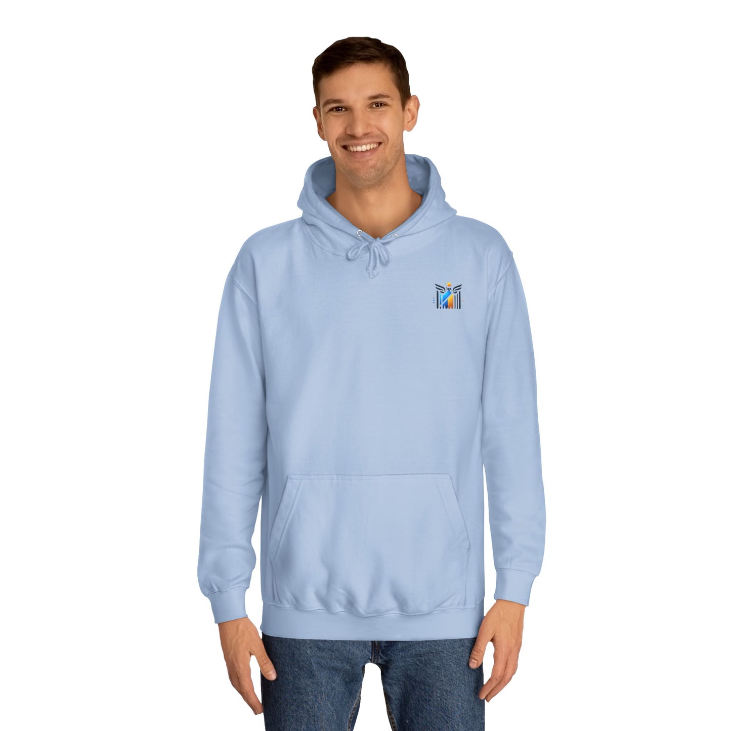 Unisex College Hoodie - Positive Energy Graphic Sweatshirt