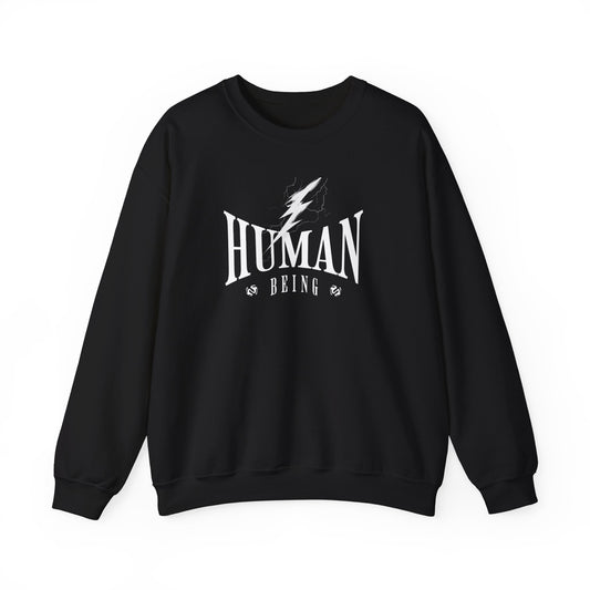 Human Being Lightning Bolt Unisex Crewneck Sweatshirt