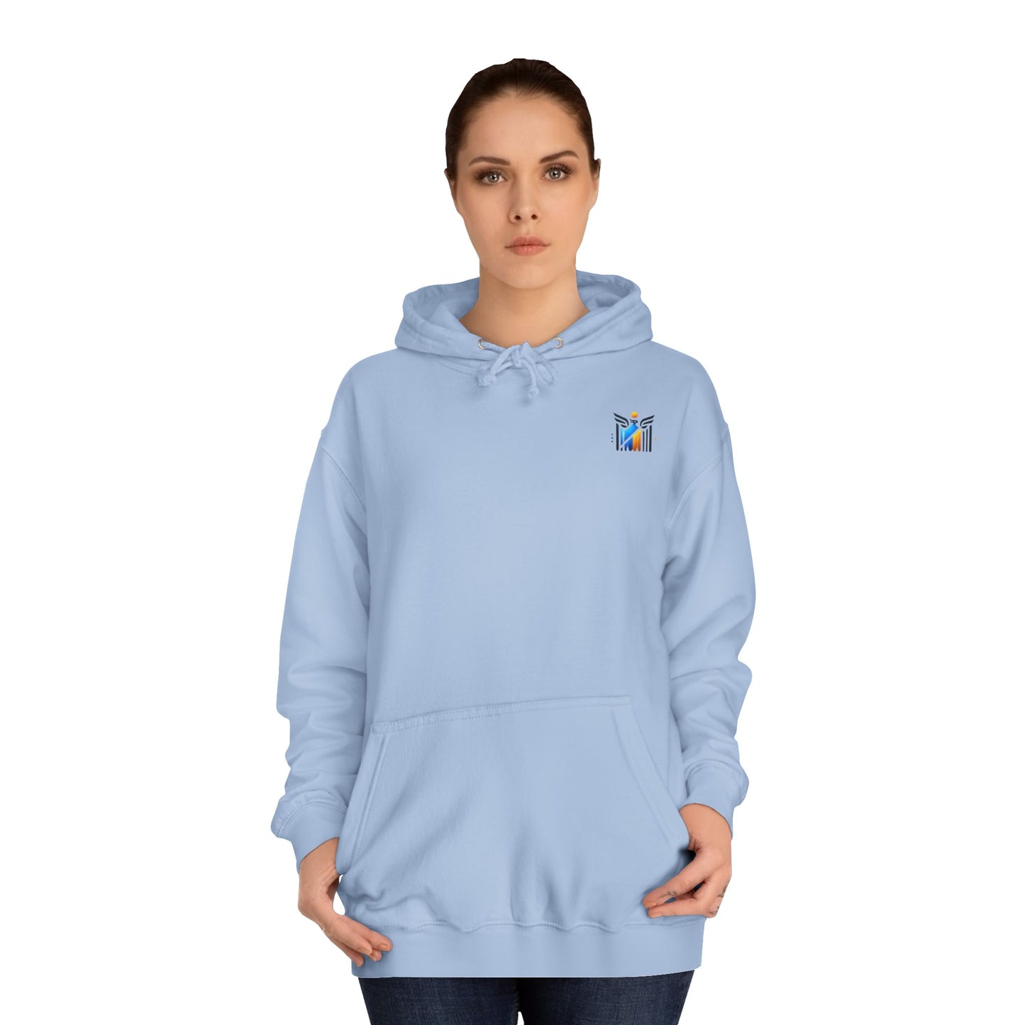 Unisex College Hoodie - Positive Energy Graphic Sweatshirt