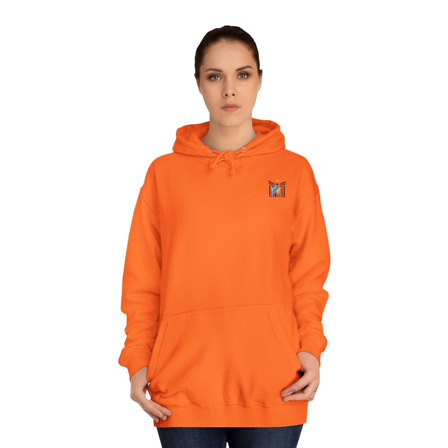 Unisex College Hoodie - Positive Energy Graphic Sweatshirt