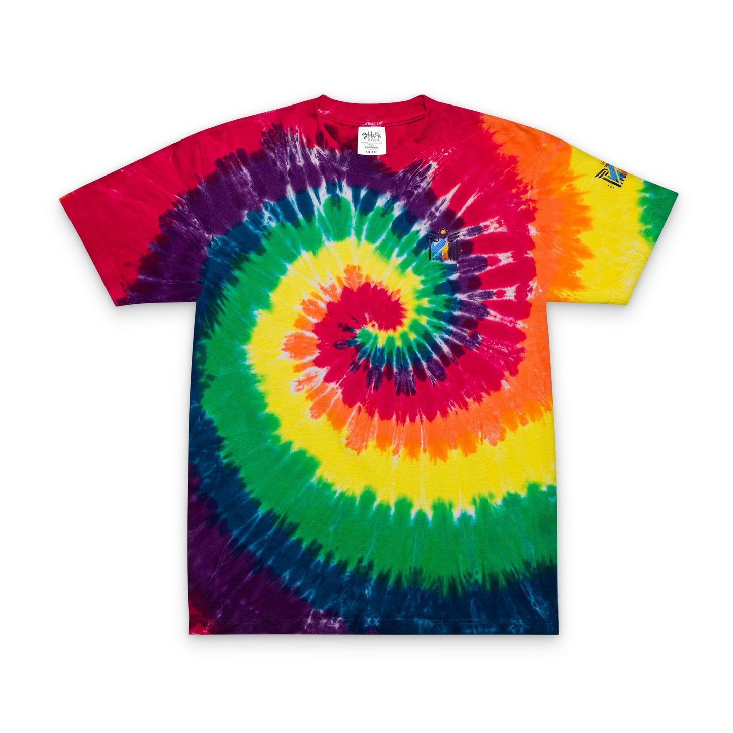 Vibrant Oversized Tie-Dye T-Shirt with Embroidery - Perfect for Festivals and Casual Wear